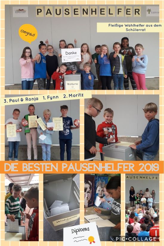 Pausenhelferwahl 2019 Collage